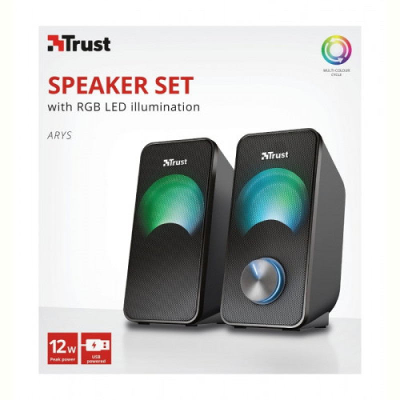 Акустична система Trust 2.0 Arys RGB Black (23120)
