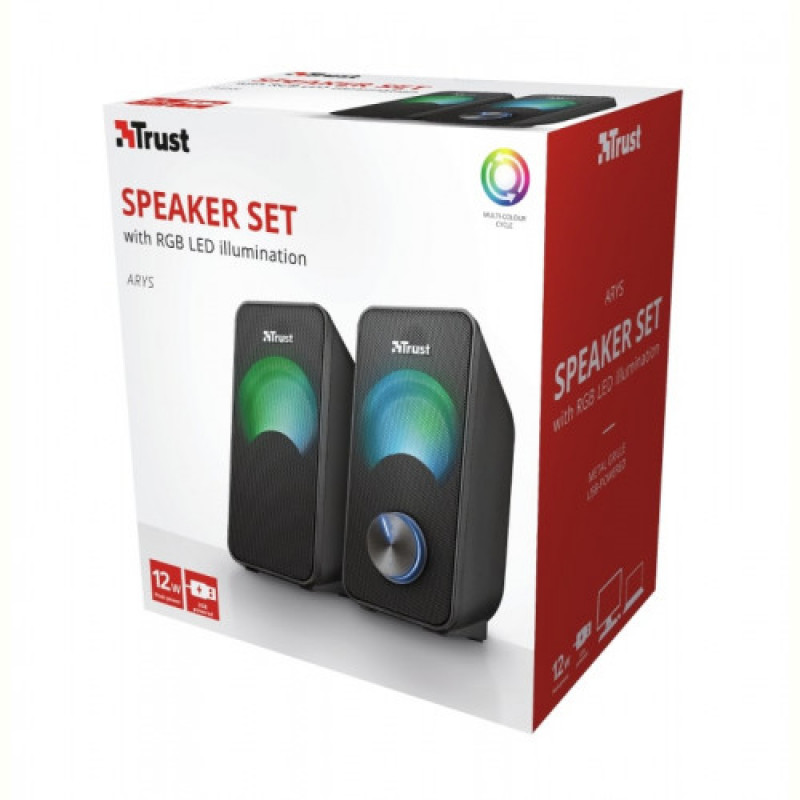 Акустична система Trust 2.0 Arys RGB Black (23120)