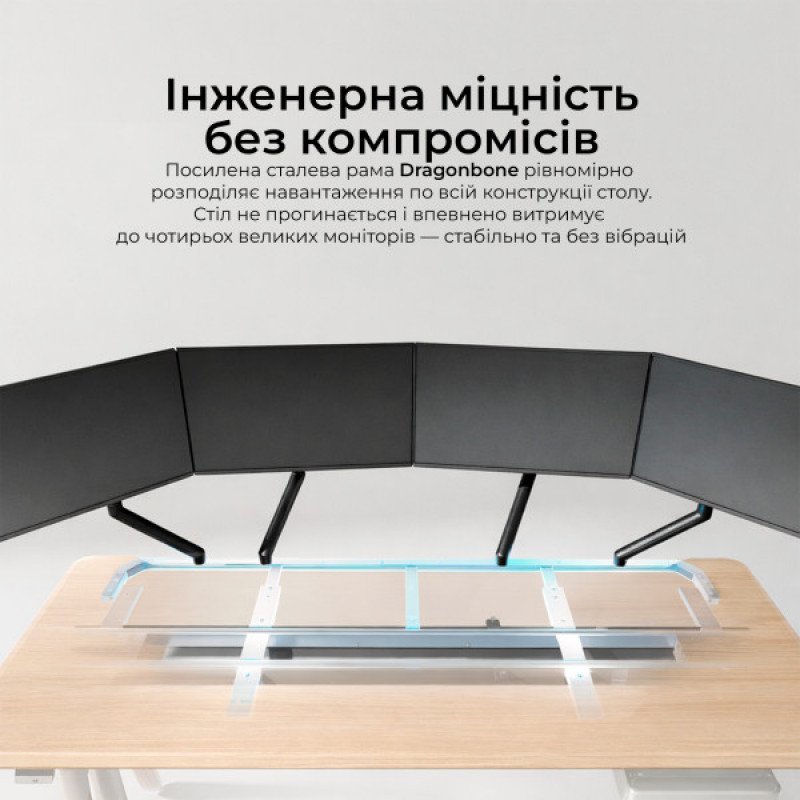Компьютерный стол с электрорегулировкой высоты Sihoo D07 1.8m Maple/White
