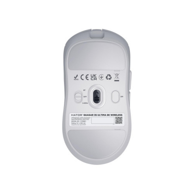 Мышь беспроводная Hator Quasar 3S Ultima 8K Wireless White (HTM661)