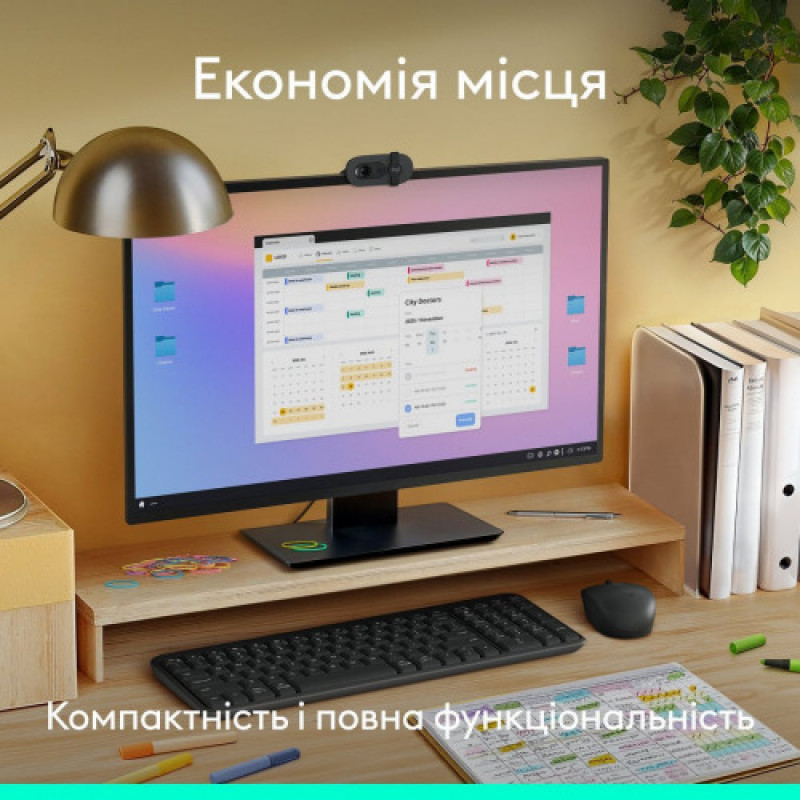 Клавiатура бездротова Logitech K250 Graphite (920-013822)