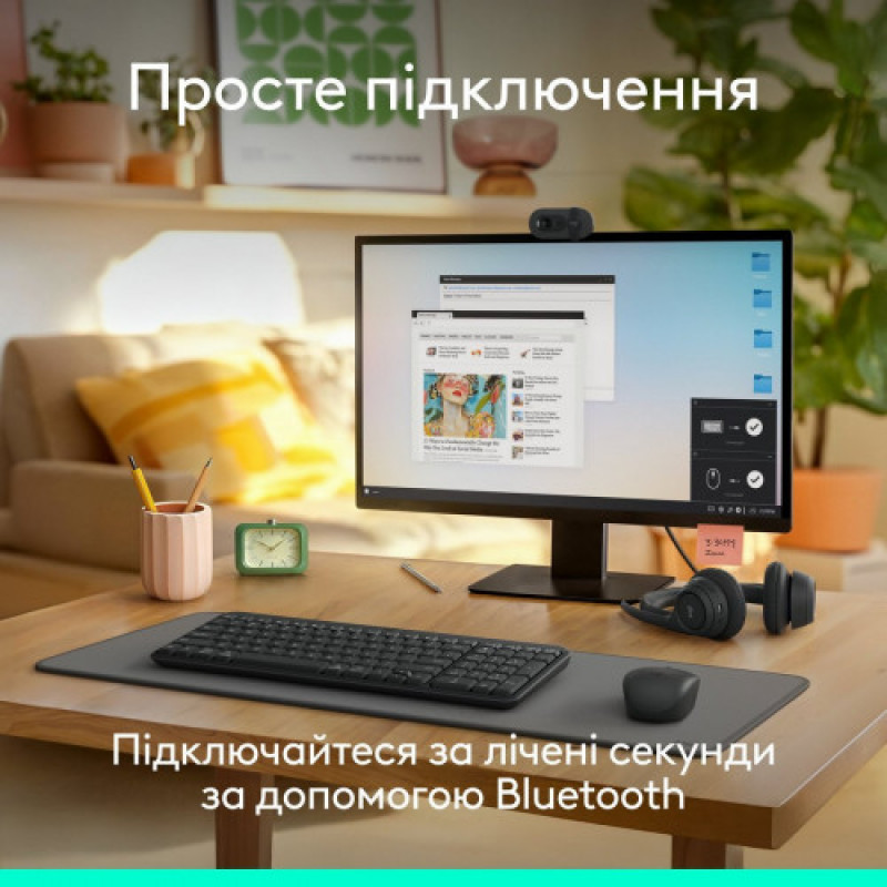 Клавiатура бездротова Logitech K250 Graphite (920-013822)
