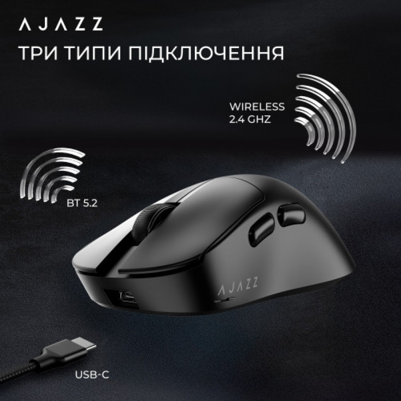 Миша бездротова Ajazz AJ179 V2 Max Black (AJ179-V2-MAX-B)