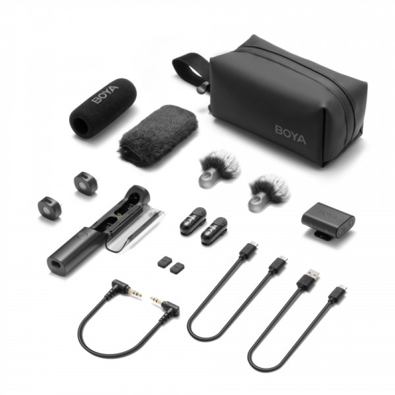 Бездротовий мікрофон BOYA Magic-02 Type-C/Lightning Black