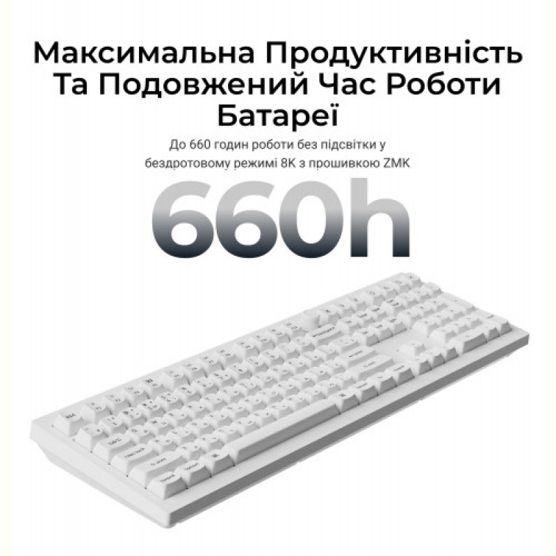 Клавиатура беспроводная Keychron V6 Ultra Keychron Red Switch White RGB (V6U-F1-UA)