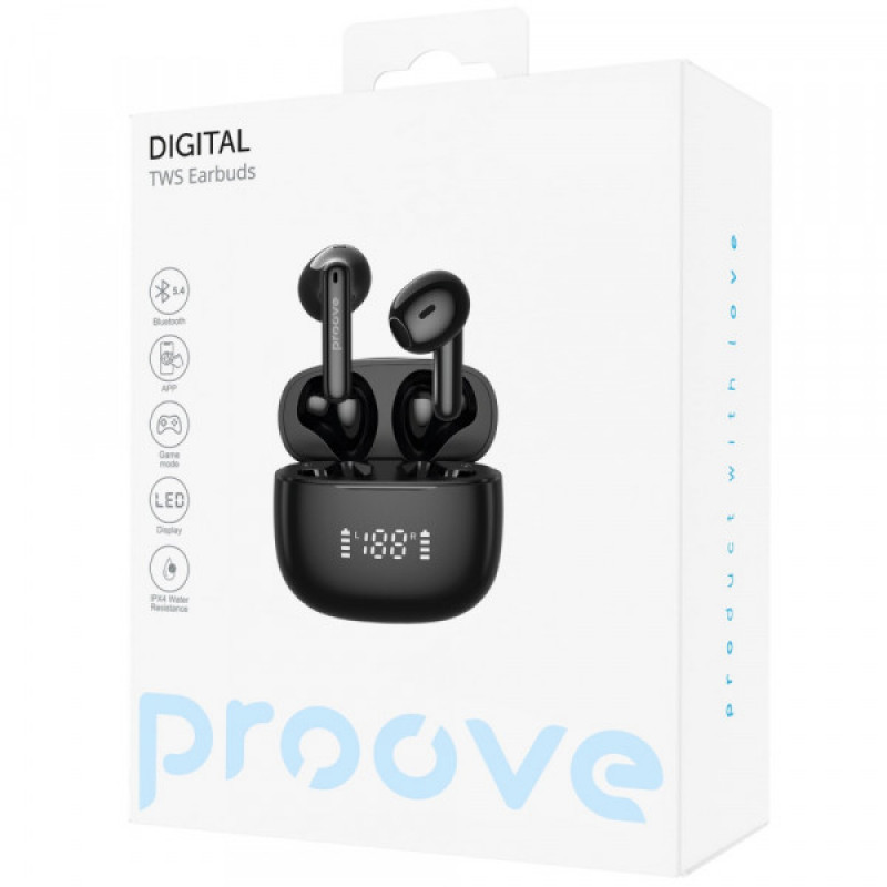 Бездротові навушники Proove Digital TWS (APP) black