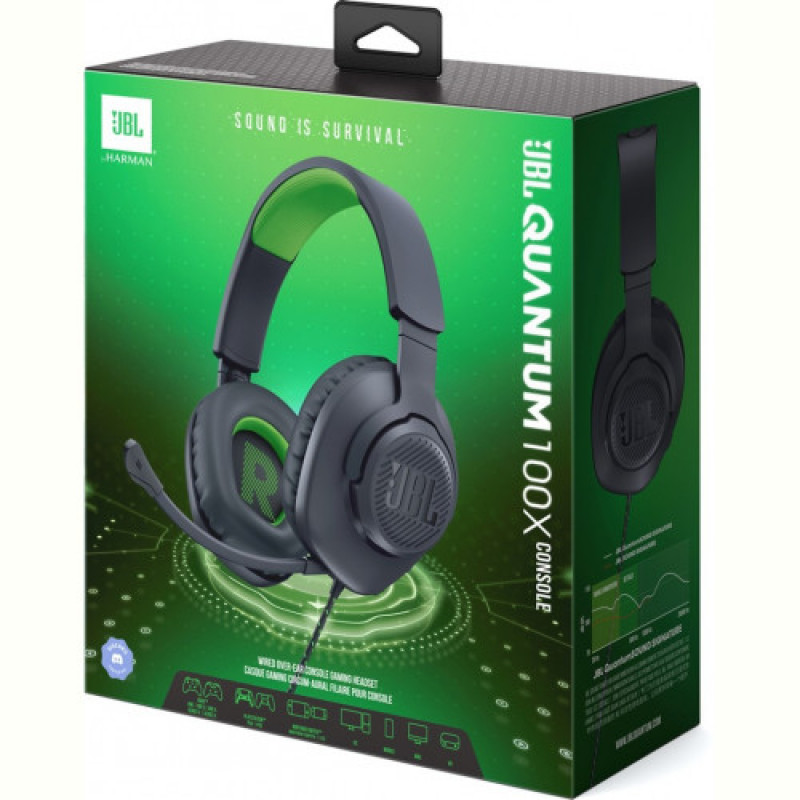 Гарнитура JBL Quantum 100X Console Black (JBLQ100XBLKGRN)