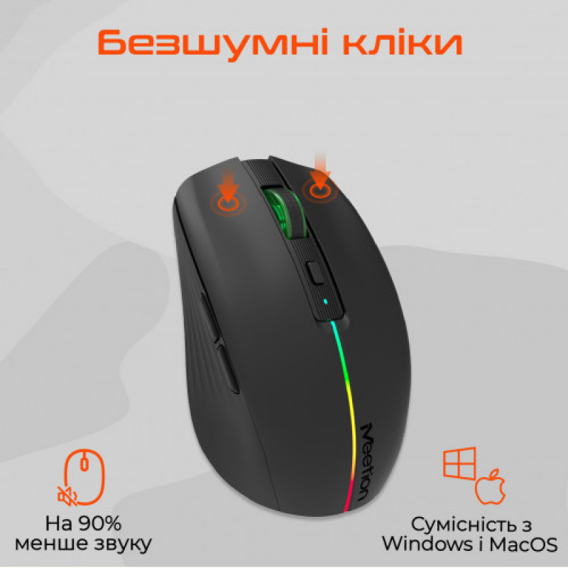 Миша бездротова Meetion BTM002 Black (MT-BTM002-A)