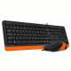 Комплект (клавіатура, миша) A4Tech F1010 Black/Orange USB