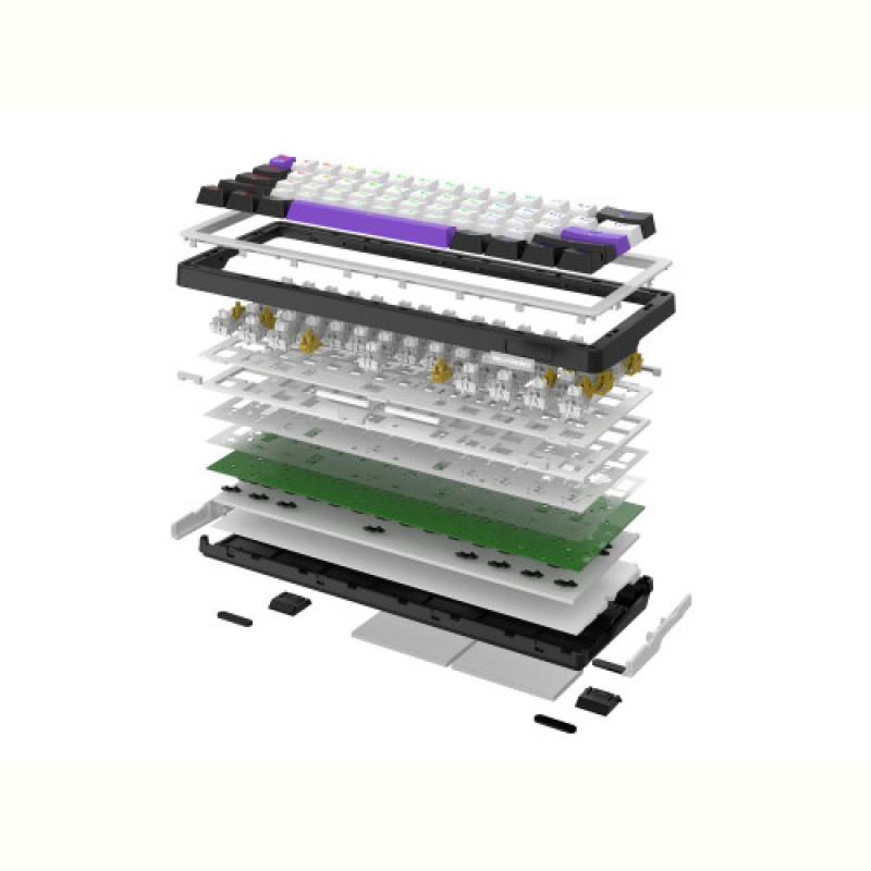 Клавіатура бездротова Hator Hellyberry HK60 Wireless White/Violet