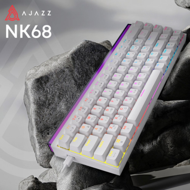 Клавіатура Ajazz NK68 Red Switch White USB-C (NK68-R-W)