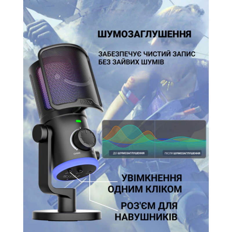 Микрофон динамический Fifine AM8PROTW USB/XLR White