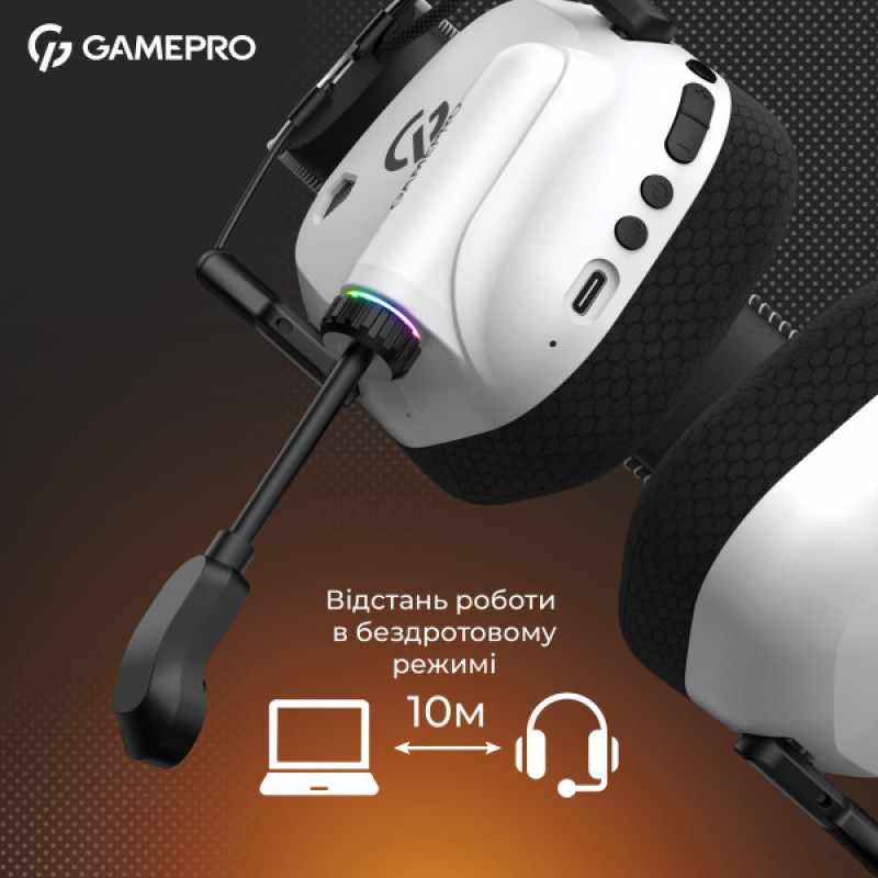 Беспроводная игровая гарнитура Gamepro Genesis Mercury Pro (HSW120W) 3-Mode