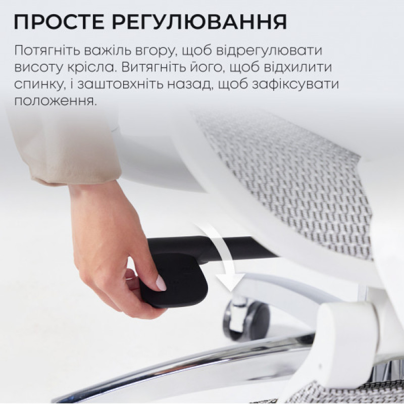 Кресло офисное с подставкой для ног Sihoo DORO C300L Mesh White with footrest (DORO-C300L-A3-102-JT)