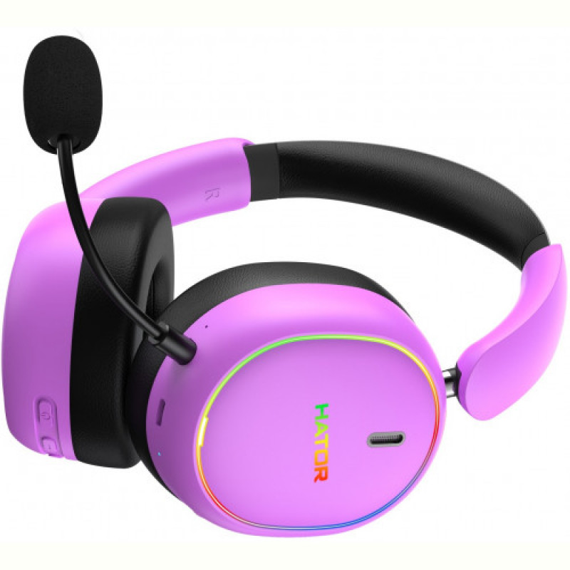Ігрова гарнітура HATOR PHOENIX 2 Hi-Res (ESH42) wireless cyber violet, SyncHUB connection