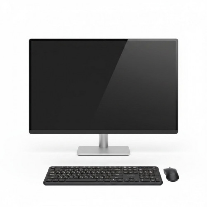 Комплект (клавиатура, мышь) беспроводной Gembird KBS-WPS-01-CYRL Black