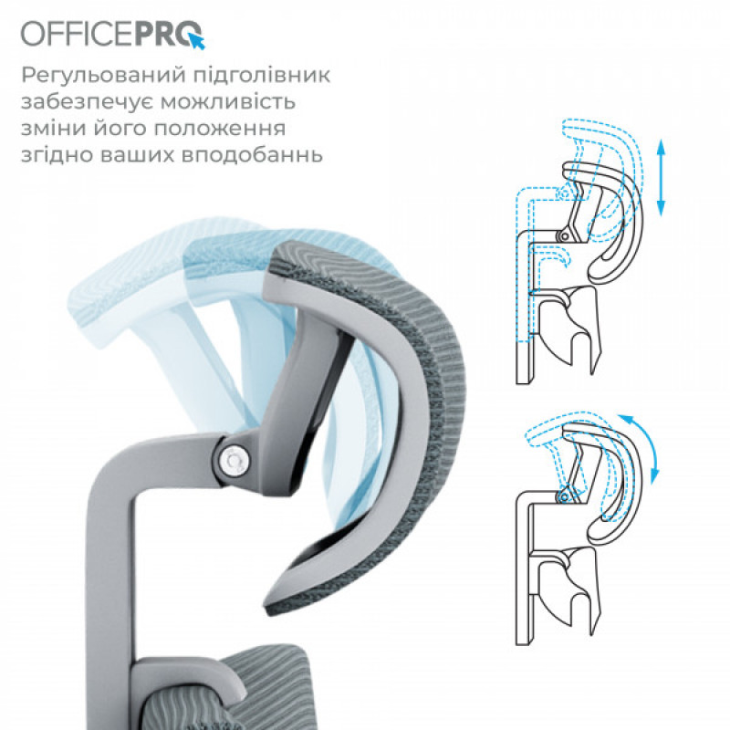 Крісло офісне OfficePro Elegant OC600-G-DG-DG
