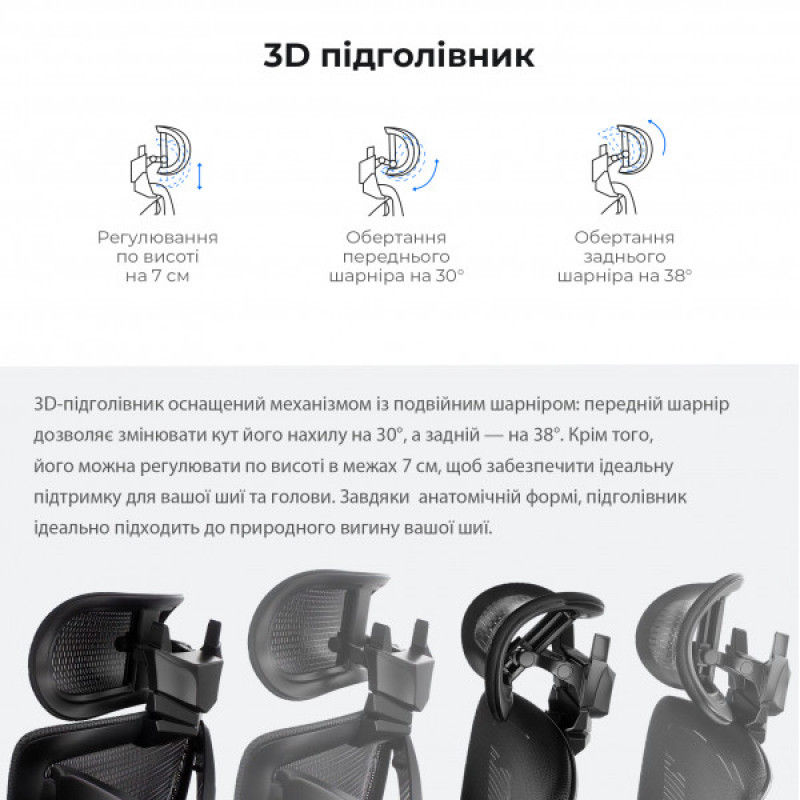 Крісло ігрове Anda Seat X-Air Pro Size XL Mesh Gray Twilight (AD-WY-01-GGSP-G01)