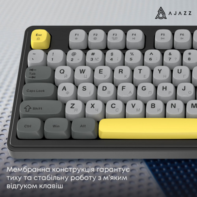 Клавиатура Ajazz AF98 Black USB-C Black Gray Yellow (AF98-BGY)