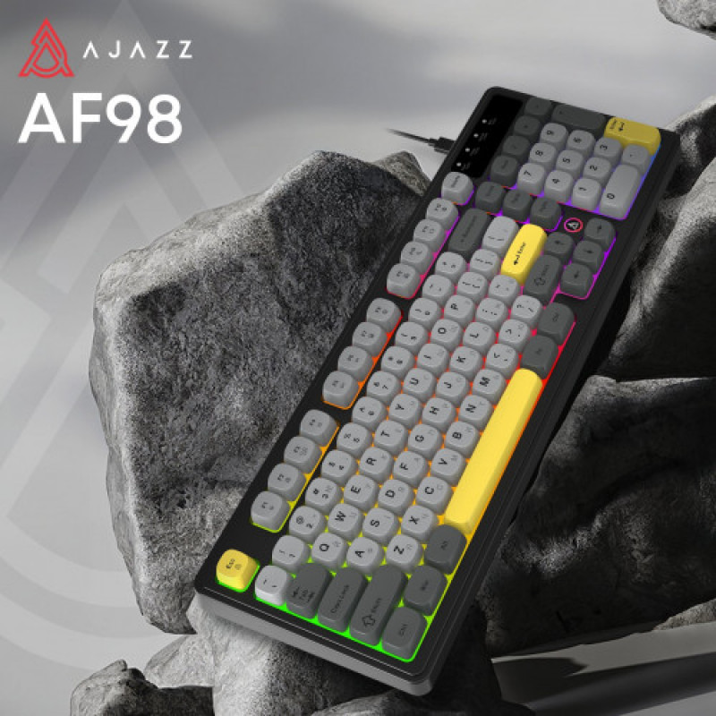 Клавиатура Ajazz AF98 Black USB-C Black Gray Yellow (AF98-BGY)