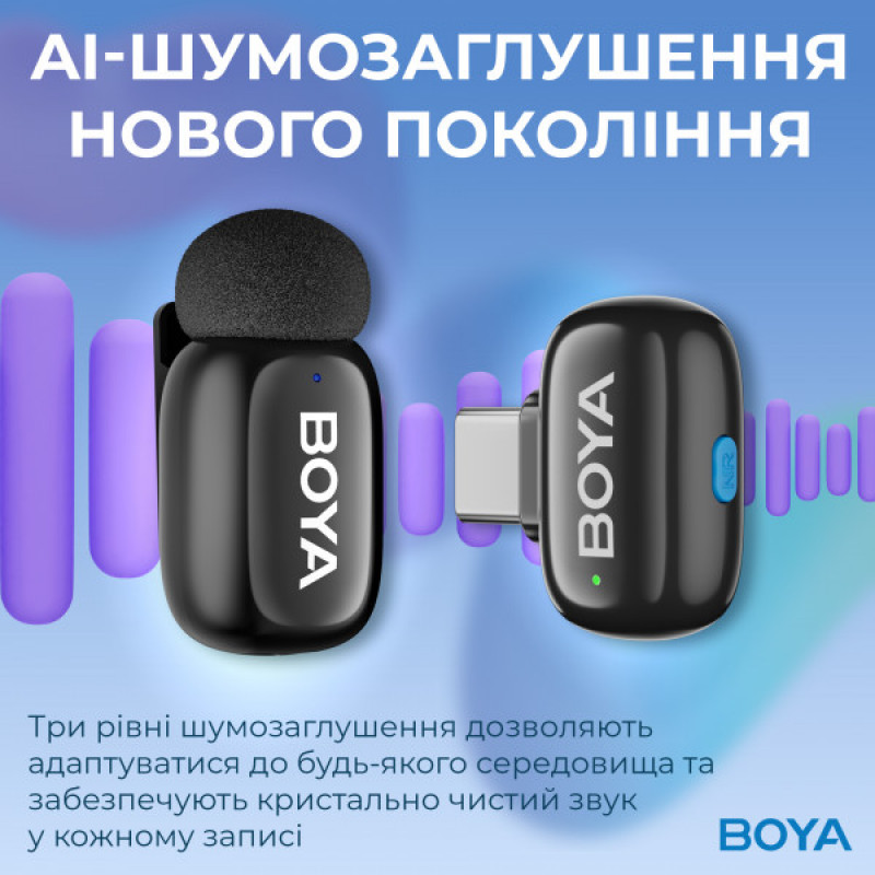 Беспроводной петличный микрофон BOYA mini-23 Type-C Black