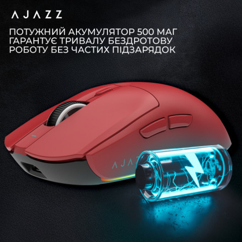 Мышь беспроводная Ajazz AJ139 V2 Red (AJ139-V2-MC-R)
