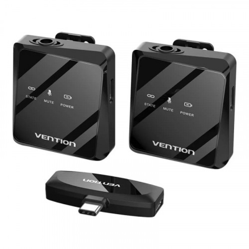 Микрофон Vention USB Type-C 2-Pack Wireless Lavalier Black (NCBB0)