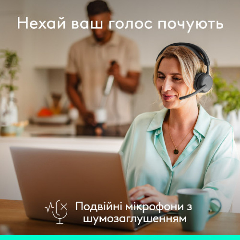 Bluetooth-гарнітура Logitech Zone Wireless 2 ES Graphite (981-001503)
