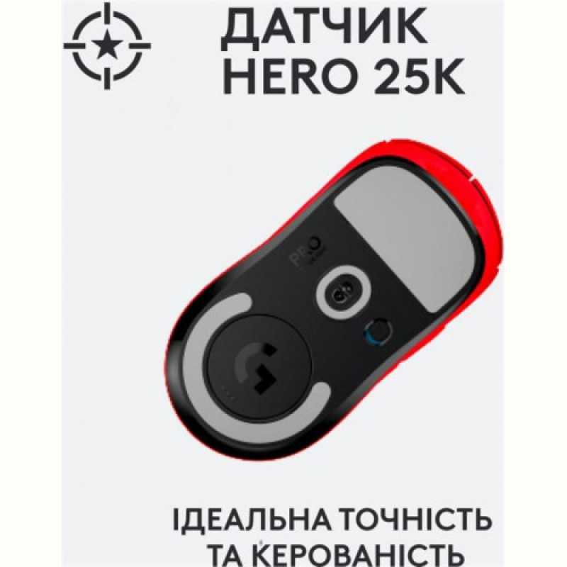 Миша бездротова Logitech Pro X Superlight Red (910-006784)