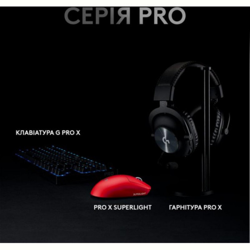 Миша бездротова Logitech Pro X Superlight Red (910-006784)