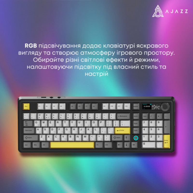 Клавиатура беспроводная Ajazz AK980 V2 Gift Switch V2 Black (AK980-V2-G-BGY)
