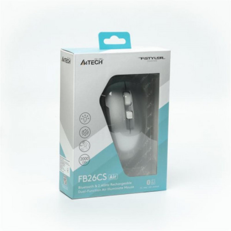 Миша бездротова A4Tech Fstyler FB26CS Air Icy White