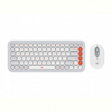 Комплект (клавіатура, миша) бездротовий Logitech Pop Icon Combo Off White (920-013141)