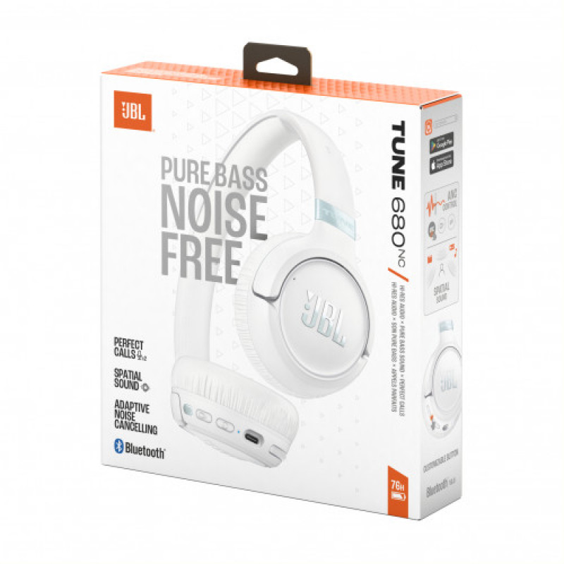 Bluetooth-гарнитура JBL Tune 680NC White (JBLT680NCWHT)