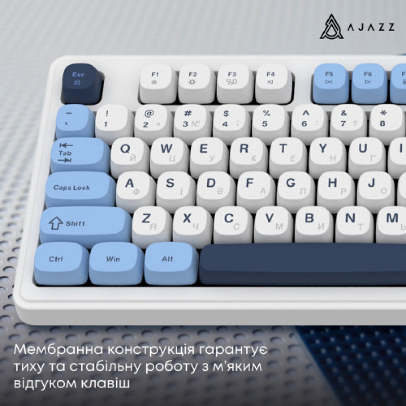 Клавиатура Ajazz AF98 Black USB-C Glacier Blue (AF98-GB)