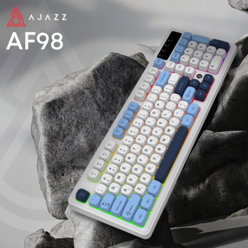 Клавиатура Ajazz AF98 Black USB-C Glacier Blue (AF98-GB)