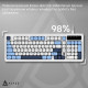 Клавиатура Ajazz AF98 Black USB-C Glacier Blue (AF98-GB)