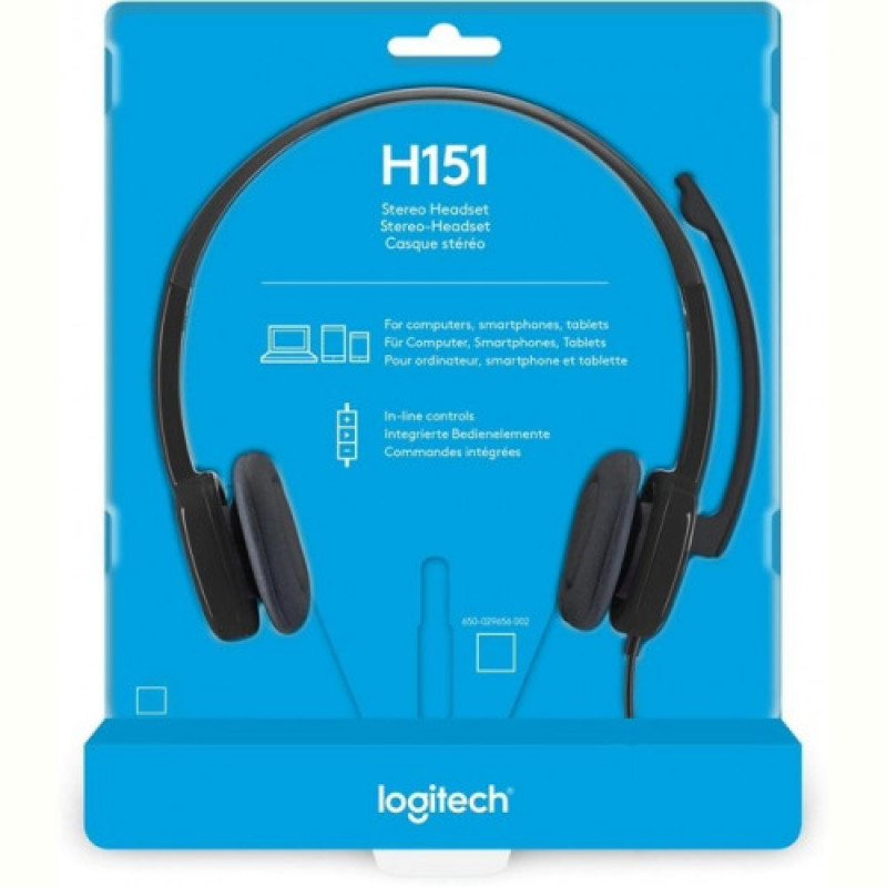 Гарнiтура Logitech H151 Stereo Black (981-000589)