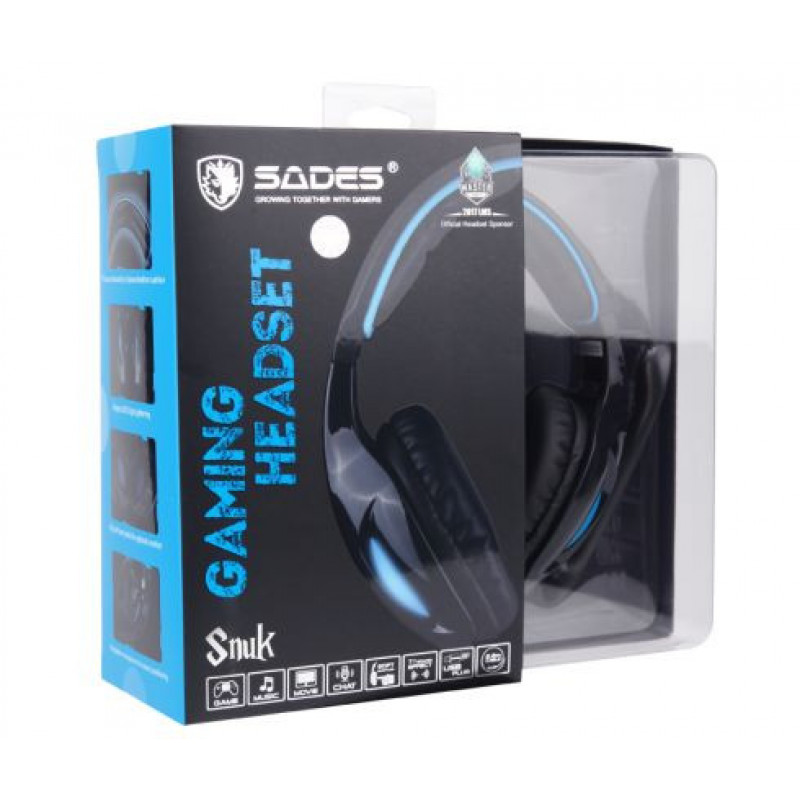 Гарнітура Sades SA-902 Black/Blue (sa902blj)