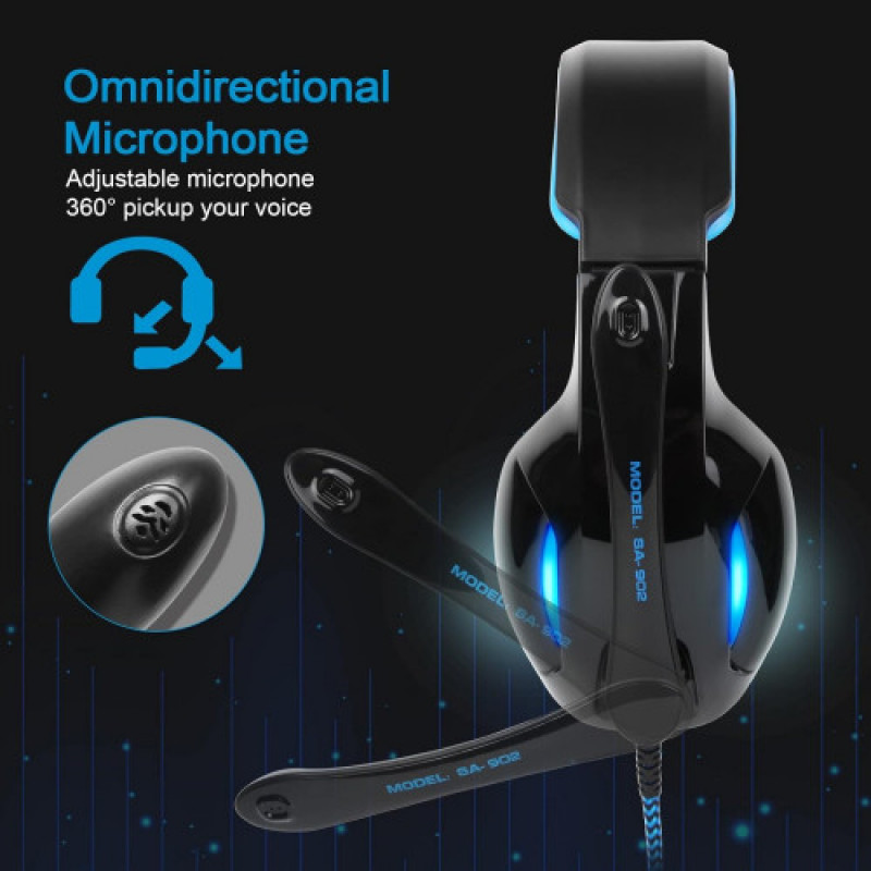 Гарнітура Sades SA-902 Black/Blue (sa902blj)