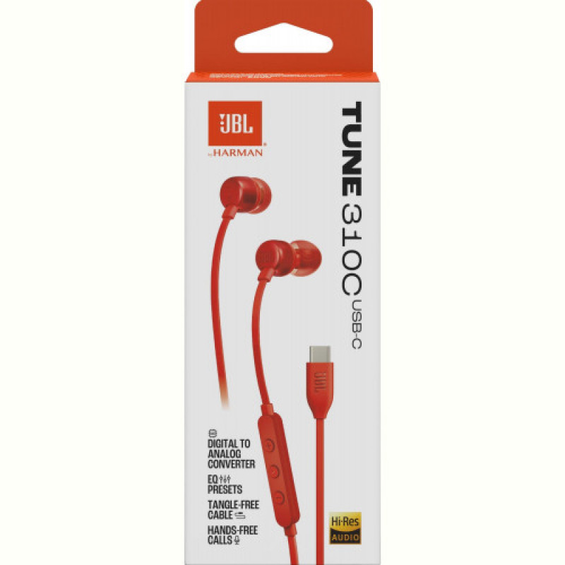 Гарнітура JBL Tune 310C Red (JBLT310CRED)