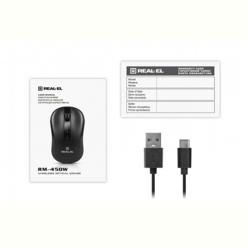 Миша бездротова REAL-EL RM-450W Black