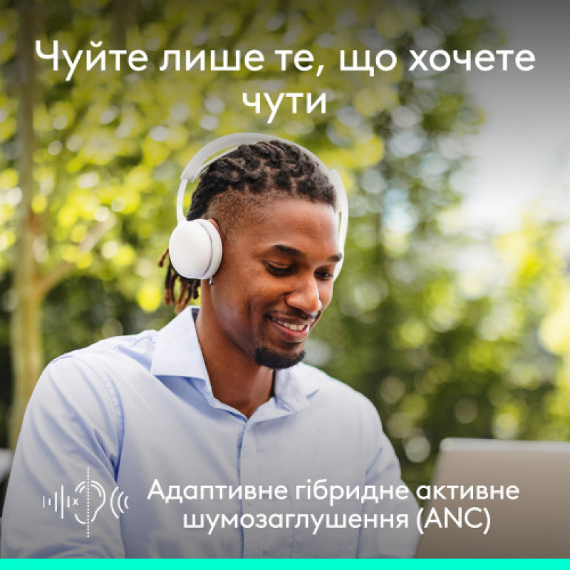 Bluetooth-гарнитура Logitech Zone Wireless 2 ES Off-White (981-001508)