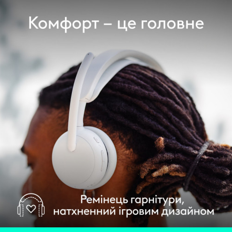 Bluetooth-гарнитура Logitech Zone Wireless 2 ES Off-White (981-001508)