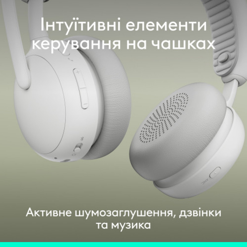 Bluetooth-гарнитура Logitech Zone Wireless 2 ES Off-White (981-001508)