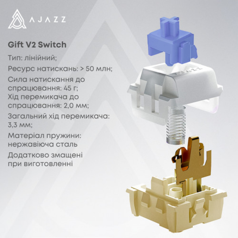 Клавиатура беспроводная Ajazz AK980 V2 Gift Switch V2 White (AK980-V2-G-PWB)