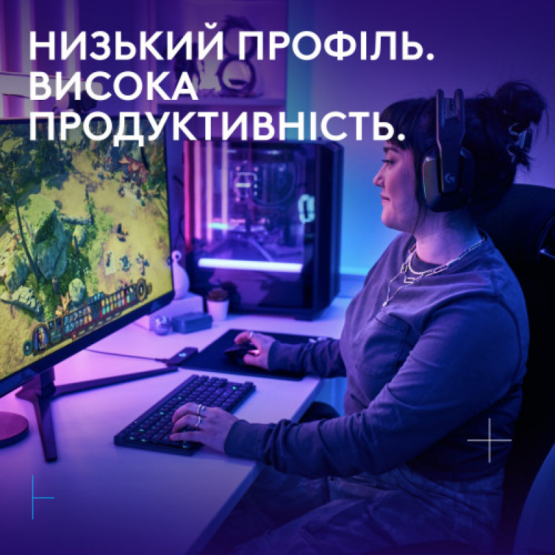 Клавiатура бездротова Logitech G515 LIGHTSPEED TKL Wireless Tactile Black (920-014075/920-012542) DE/UA