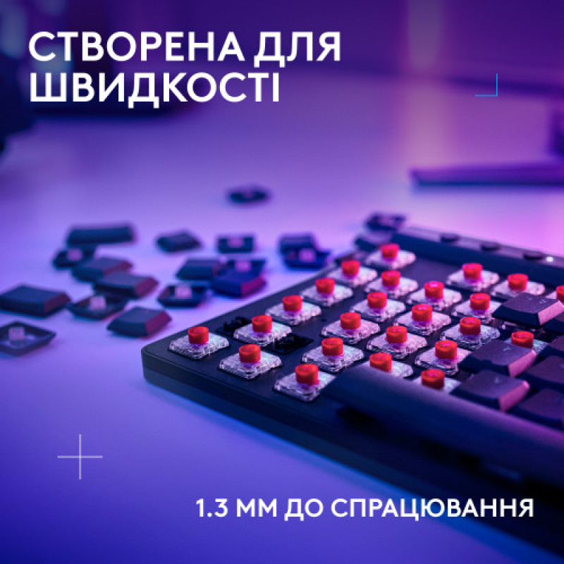 Клавiатура бездротова Logitech G515 LIGHTSPEED TKL Wireless Tactile Black (920-014075/920-012542) DE/UA