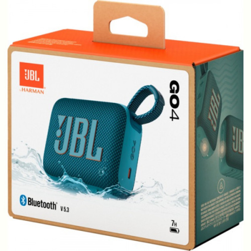 Акустическая система JBL GO 4 Blue (JBLGO4BLU)_подарок