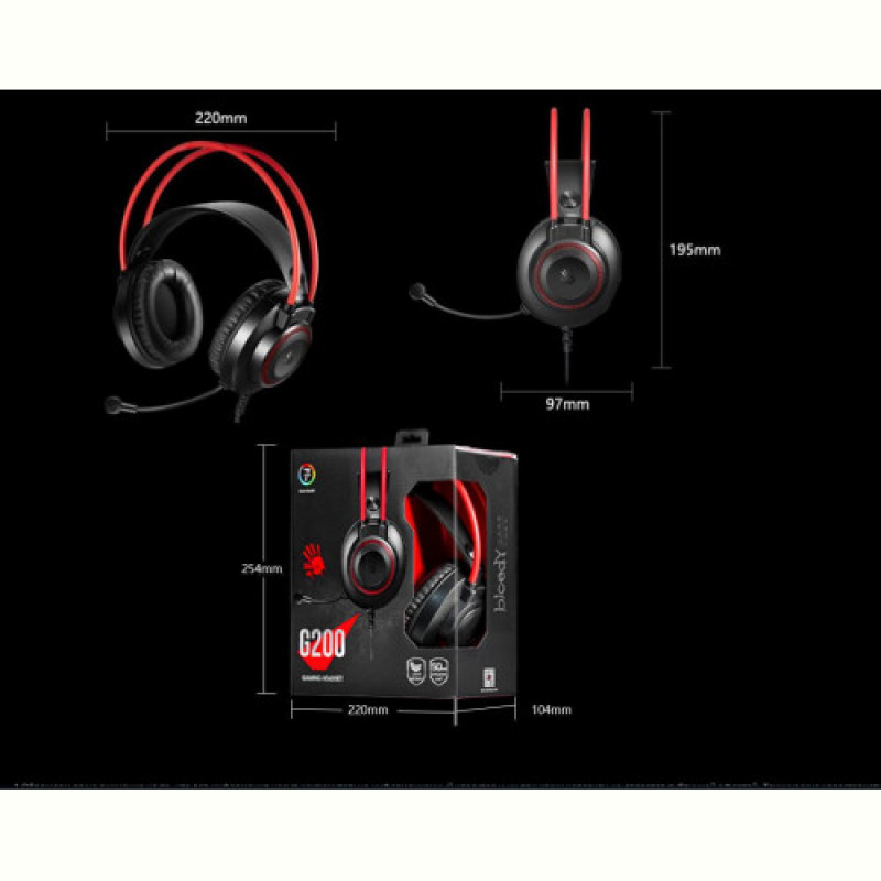 Гарнітура A4Tech Bloody G200 Black/Red